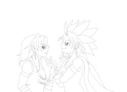 geekysartingagain:  Well I decided to finish the lineart.. yay! I hate hands im sorry they suck Im going to attempt to color it now. I have had this idea forever so Im kinda excited, even if Im not happy how the lineart turned out~