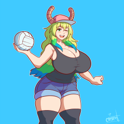 theselfsufficientcrescent:Drew fanart of Lucoa from the dragon maid anime, which I was surprised to actually really enjoy! Hope to catch more episodes when I can.