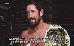 ohmybarrett:  Backstage fallout :: Wade Barrett talks about his WrestleMania pre-show match.