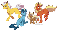 dennybutt-art:  Literally just having a bit of fun here ponifying the Eeveelutions. I didn’t know whether to draw them as mares or stallions so I just made them all genderless lol   Eeeee I love these! &lt;3
