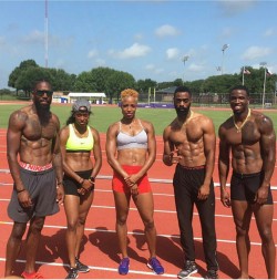 la-femininemystique:  cheyennecheyenne:  my goooooood look at Team USA Track and Field!!!!!!!!  It ain’t no reason for everyone in this picture to be this fine like??????  I would be in heaven with any one of them