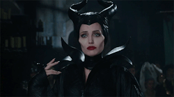 pinchyboy:  wolf-cub:  slay me with those cheekbones   “Angelina Jolie worked very closely with the costume and make-up designers to develop Maleficent’s menacing look. Disney executives objected, hoping to take advantage of Jolie’s beauty in