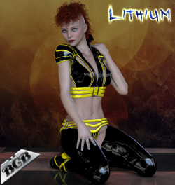 New by BoxcutterBeauty! A sci-fi outfit consisting of a Top, Briefs, Leggings and boots, each with 4 latex textures. Check the link for all the info of multiple textures and morphs! Compatible with Poser 6 !Lithiumhttp://renderoti.ca/Lithium-V4