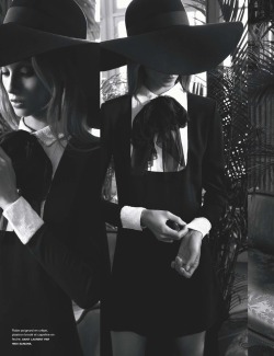 labellefabuleuse:  Anna Selezneva in Saint Laurent, Spring 2013 photographed by Camilla Akrans for Numero France, February 2013 
