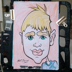 On the porch of Blue Blinds in Plymouth doing caricatures. (They&rsquo;re closed today.)     #Plymouth #caricatures #caricature #art #drawing #portrait #cartoony #artstix #ink #artistsoninstagram #artistsontumblr  (at Blue Blinds Bakery)