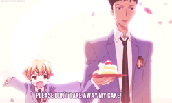 averyconfusingcouple:  tinynooboo:  dadtonooboo:  @tinynooboo   Daddy, this is from an anime called Ouran Highschool Host Club. Honey eats three cakes for dessert after dinner. I am basically Honey, yes. :P  I think most littles relate to Honey senpai