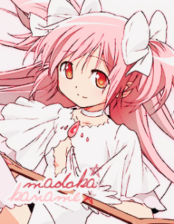 sawtsuki:  » Hanakumamii Colorful Days  Day 09 ✧ Pink haired character                  ↳  Madoka Kaname 「    鹿目 まどか    」|| Puella Magi Madoka Magica 