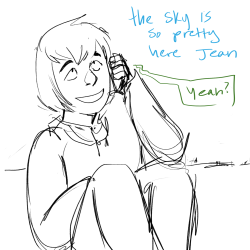tinkerlu:    also in that au, so armin lives with his grandpa right ok so his parents travel the world and during like. the first half of summer he always gets to travel around with them and see stuff and whatnot but now he has jean so they talk on the