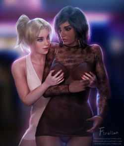 Pharah and Mercy - Dressed up by Firolian 