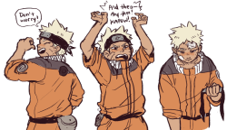 slimyhipster:  i drew a bunch of narutos for expressive.. pose.. practice ? because naruto’s so energetic eheh 