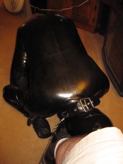 encasedrubbergimp:  This is exactly where gimp belongs.  Encased in rubber, locked in chastity, bound and used as its Master sees fit.  When not in use gimp is bound and locked away in storage.