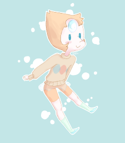 anxious-birdie:  I did a little kinda bad doodle of Pearl in the sweater from “Maximum Capacity”  The sweater is actually kinda really cute and I want it ヽ(；▽；)ノ 
