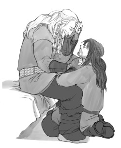 kaciart:  mouraen said: Fili is upset or worried about something, maybe that something has to do with Thorin or about him taking Thorin’s place as king, and Kili does his best to console Fili. - And then it got huge Story under the cut Read More 
