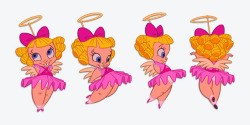 catsdontdance-unit:    Colored model sheet of Darla Dimple