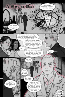reapersun:  Support A Study in Black on Patreon =&gt; Reapersun on Patreon View from beginning -Page 1 - Page 2 &gt; ————— This is the other sfw comic I’m working on for my April Patreon rewards; it’s a johnlock vampire AU with a bit of