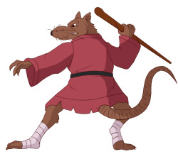 Art I drew of Master Splinter recently from the 80&rsquo;s TMNT show.. I was trying to get as close the cel animation look as possible