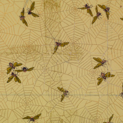 art4gays: collectorsweekly:  Spider Web wallpaper panel designed by Candace Wheeler, 1880s.  (Via the Met)       (via TumbleOn)