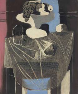 thunderstruck9:Pablo Picasso (Spanish, 1881-1973), Nature morte au filet de pêche [Still life with fishing net], Juan-les-Pins, summer 1925. Oil on canvas, 100.3 x 82.1 cm.