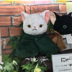 snkmerchandise: News: Shingeki no Kyojin x Broccoli Nyaa~ Costumes Original Release Date: Summer 2017Retail Price: TBD A first look at the upcoming Survey Corps cape &amp; Levi uniform outfits for Broccoli’s Nyaa~ Costumes at AnimeJapan 2017! 