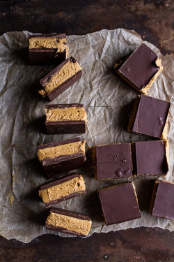 delta-breezes:  Triple Decker Chocolate Peanut Butter Bars | Half Baked Harvest 