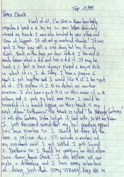Tupac&rsquo;s handwritten letter to Chuck D. (1995)