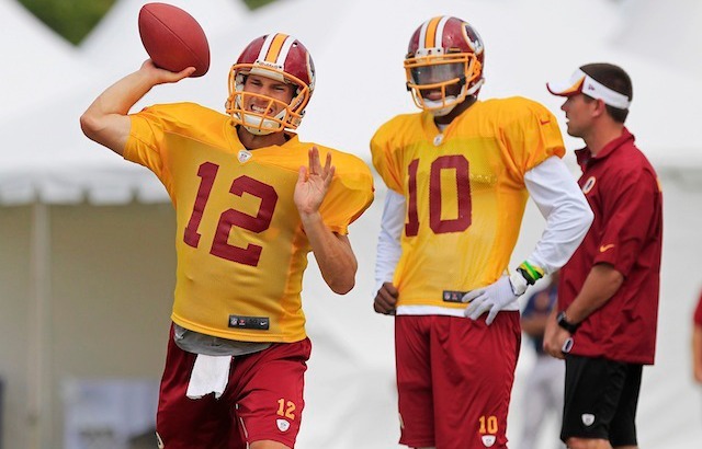 RG3 and Kirk Cousins will be the only two active quarterbacks for Washington on Monday. (USATSI)