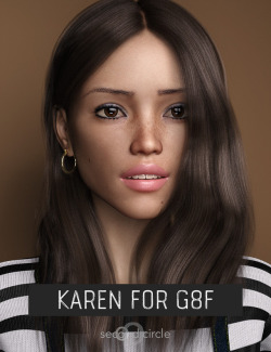 Karen  is a photo-realistic model based on the Genesis 8 Female Base. Her  morphs, skins and shaders are all unique, giving her an exotic, sallow  skin complexion. Compatible with Daz Studio 4.9  and Genesis 8 Female! Check the link for more! SC Karen