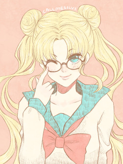 callmesilvi:  I saw too many pastel colored stuff lately. Now go back to work, me!  Usagi Tsukino - Sailor Moon &copy; Naoko Takeuchi 