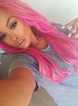 imninm:  Black girls with pink hair
