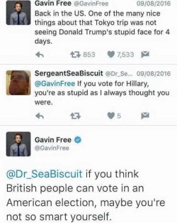 Gavin is too smart to be american &lt;3
