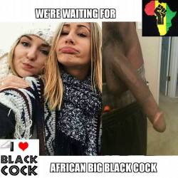 breedingthefuture: blondeblackcockslut: Black cock slut women worldwide now begging for africans to move to their city 
