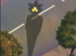 thewittyphantom:  I think one of my favorite things the Toei anime did was all the crazy stuff with Yami Yugi’s shadow. It’s kinda silly-looking in motion but the stills are so cool! 