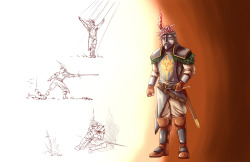 The first in a series of fusions of the Souls characters of Solaire, Lucatiel and Ostrava. Here&rsquo;s a commentary-driven video of the process. Always get the pose right before you get started. Unless you want to hate the final result. More than normal
