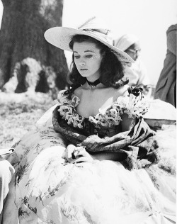 barbarastanwyck:  Vivien Leigh on the set of Gone With the Wind 