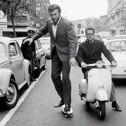 Clint Eastwood goofing of in Rome, around the time of the spagetthi-westerns.