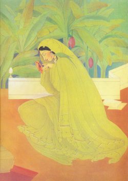 tuzk-e-hind:  Mohammad Abdur Rahman Chughtai (1897 - 1975) was a painter and intellectual from Pakistan, who created his own unique, distinctive painting style influenced by Mughal art, miniature painting, Art Nouveau and Islamic art traditions. He comes