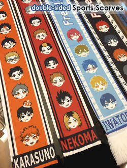 mojgon:New Haikyuu!! and Free! scarves are up in my store!☆☆♔ Available Here ♔☆☆They are ฟ + Ŭ US shipping ů international