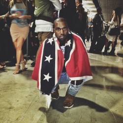 nabildo:  &ldquo;You know the Confederate flag represented slavery in a way,&rdquo; he said. &ldquo;So I made the song ‘New Slaves’ (on his new album, ‘Yeezus’). I took the Confederate flag and made it my flag. It’s my flag now. Now what you