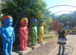 &ldquo;There are four statues in total, depicting young European gentlemen pissing in a colorful arc of blue, red, green, and yellow.&rdquo; (The Luxury Spot) I am standing right under the arc of the Uro Peein&rsquo; Union! (Although the Ukraine is not