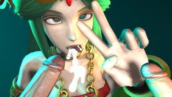 runneysfm:    SeekSeer requested an ahegao Palutena. Im pretty happy with how it came out. I also think I’ve figured out the problem with the skin. This model doesn’t really support SSAO that well and that makes you able to see polygons you otherwise