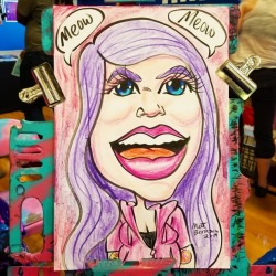 Doing caricatures today at the Black Market!  Happy Pride!  My purple lady has the biggest collection of caricatures from me, they have become wallpaper, haha. Thanks, babe!  I do all sorts of events, any kind of party can use a caricature artist!   