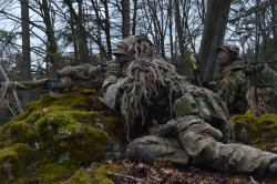 celer-et-audax:  Pre-deployment Exercise  British snipers of Bravo Company, 2nd Battalion, Royal Regiment of Fusiliers during a mission rehearsal exercise (MRE) at the Joint Multinational Readiness Center in Hohenfels, Germany, March 18, 2014. The MRE