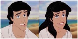tastefullyoffensive:  Gender-bent Disney Princes