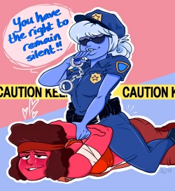 Really needed to see Ruby getting arrested after I saw this (thank you jen-iii). The only difference is in this AU I imagine Ruby is more of a&hellip;volunteer exhibitionist rather than firefighter (❀¬‿¬) but, y'know, that&rsquo;s mostly for me