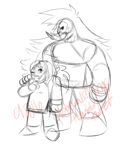 cartoonyafterdark:    sketch from the page im working on that shows Serendi’s canon size difference (Brun is as big as Jasper for ref)     just imagine these are THE gems Lapis’ gonna get fucked by in the first act