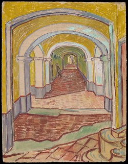 arthistoryeveryday:  Corridor in the Asylum by Vincent van Gogh (1889) 