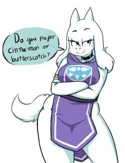 sparkydb:  cinnamon or butterscotchMore Toriel doodle. This time with a bonus (NSFW)
