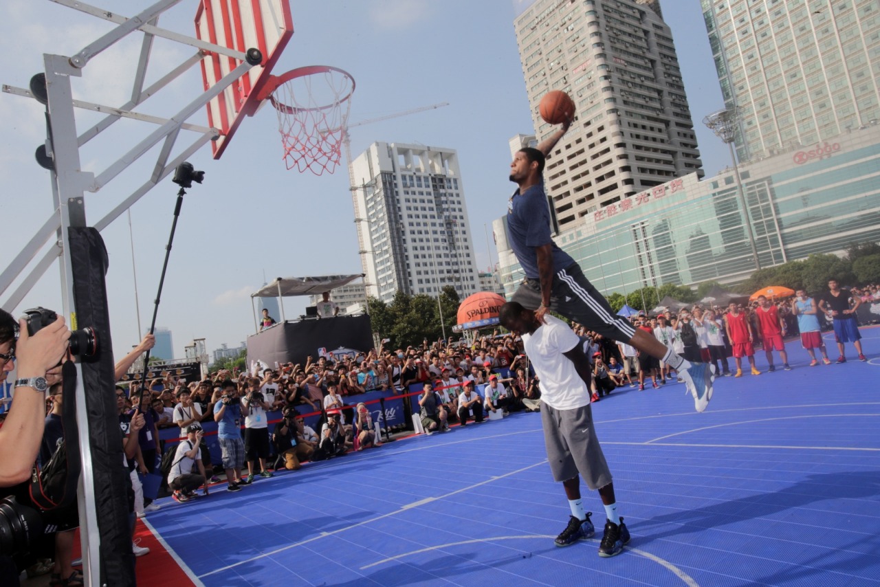 nbasummer: Paul George of the Indiana Pacers visits NBA Nation in SHANGHAI, CHINA. 