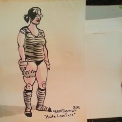 Dr. Sketchy&rsquo;s is my favorite. Boston chapter.  #drsketchys #drawing #mattbernson #artistsoninstagram #artistsontumblr  #burlesque #bostonburlesque #anitalovelace #ink #stripes