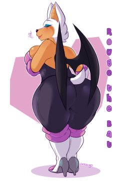 queenchikkbug:  its been a while since i last drew Rouge from sanic